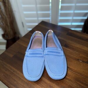 Rothy's Driver Birdseye Sky Blue Loafers
